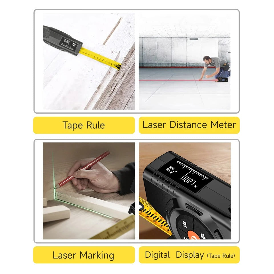 Cozzyspot™ Digital Laser Tape Measure 3-in-1