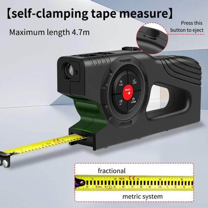 Cozzyspot™ Digital Laser Tape Measure 3-in-1